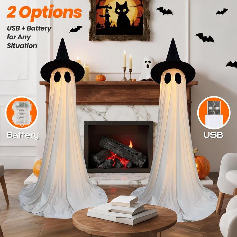 Phantom Friend: Life-Size Ghost with Adjustable Height